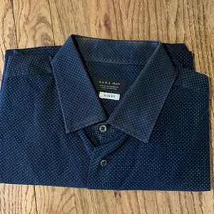 Zara Man Navy Blue Men’s Dres Shirt